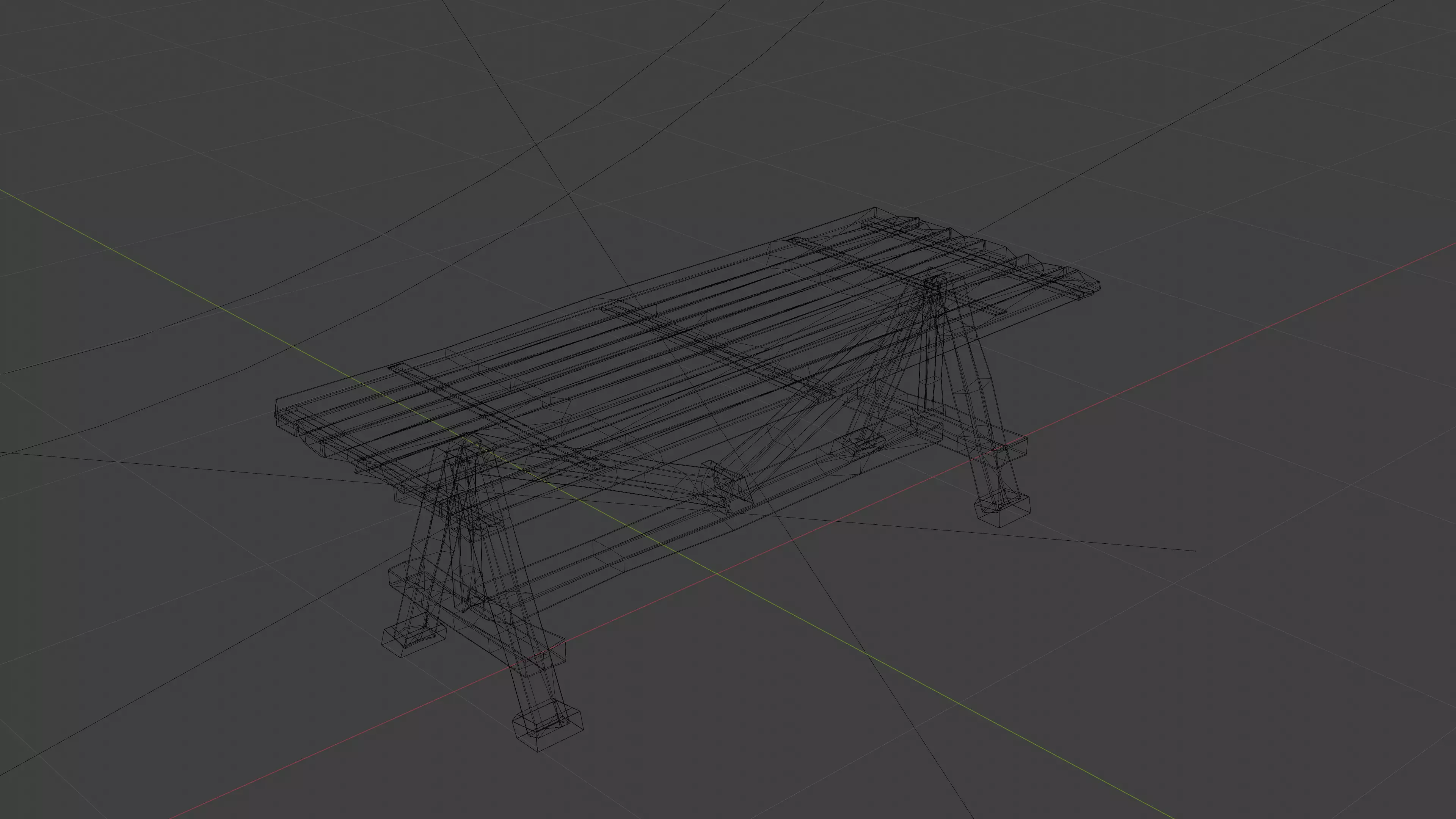 Medieval Wooden Table Low Poly PBR 3 LODs Custom Atlas Low-poly 3D model_3