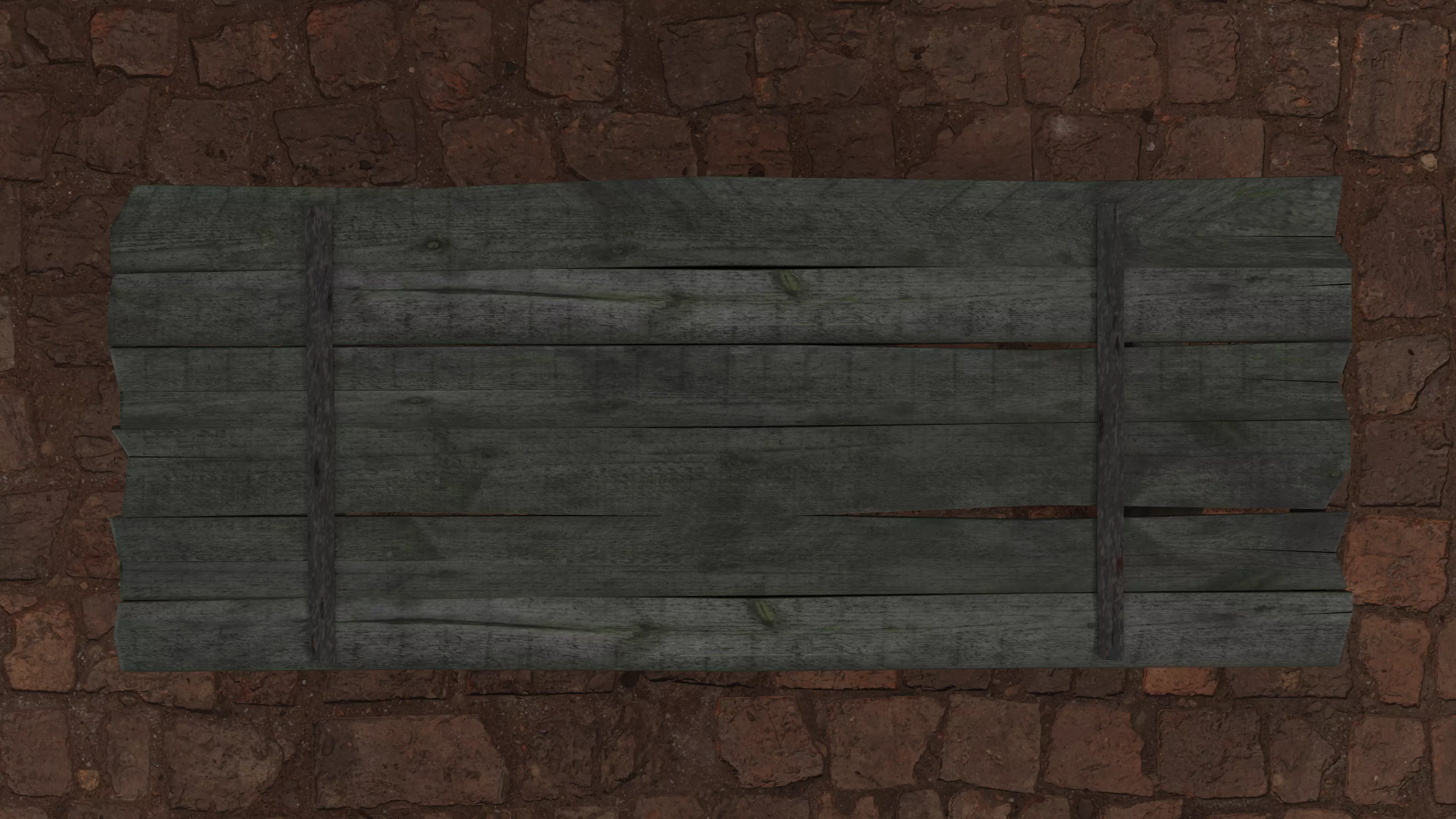 Medieval Wooden Table Low Poly PBR 3 LODs Custom Atlas Low-poly 3D model_5