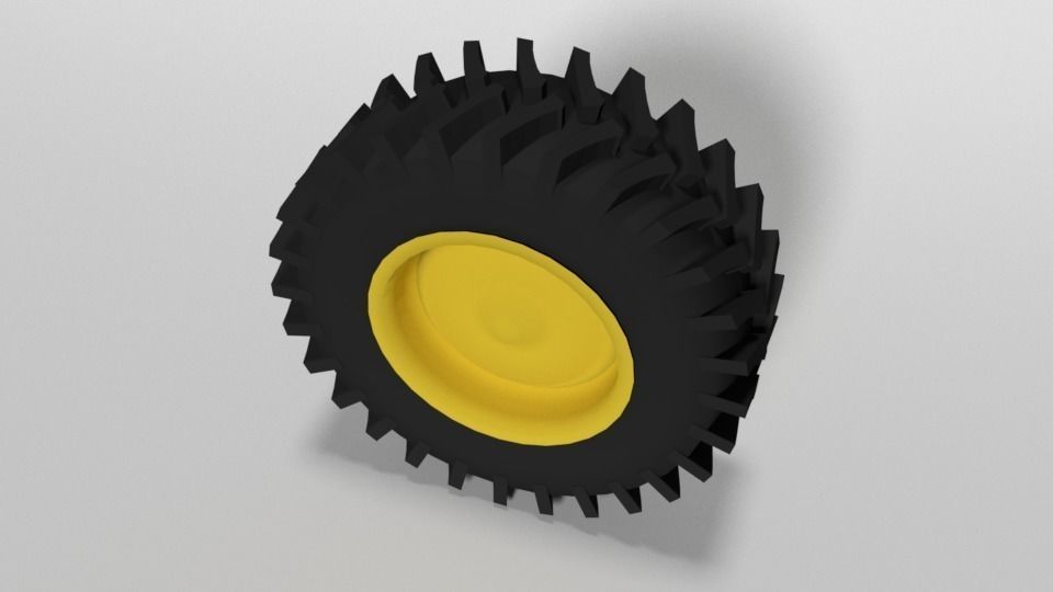 Tractor Tire Free low-poly 3D model