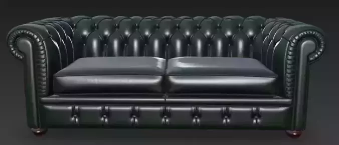 Green Chesterfield Sofa 3D Model 3D model Green Chesterfield Sofa 3D Model 3D model
