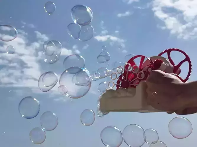 Mechanical 3D Printed Bubble Machine 