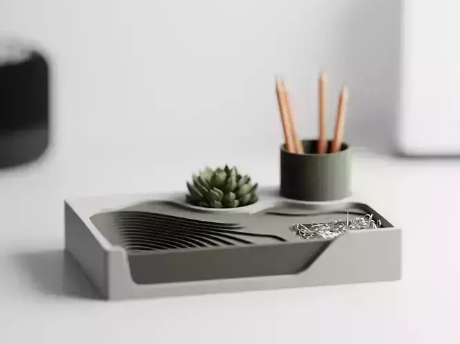 Stepped Topography Desk Organizer