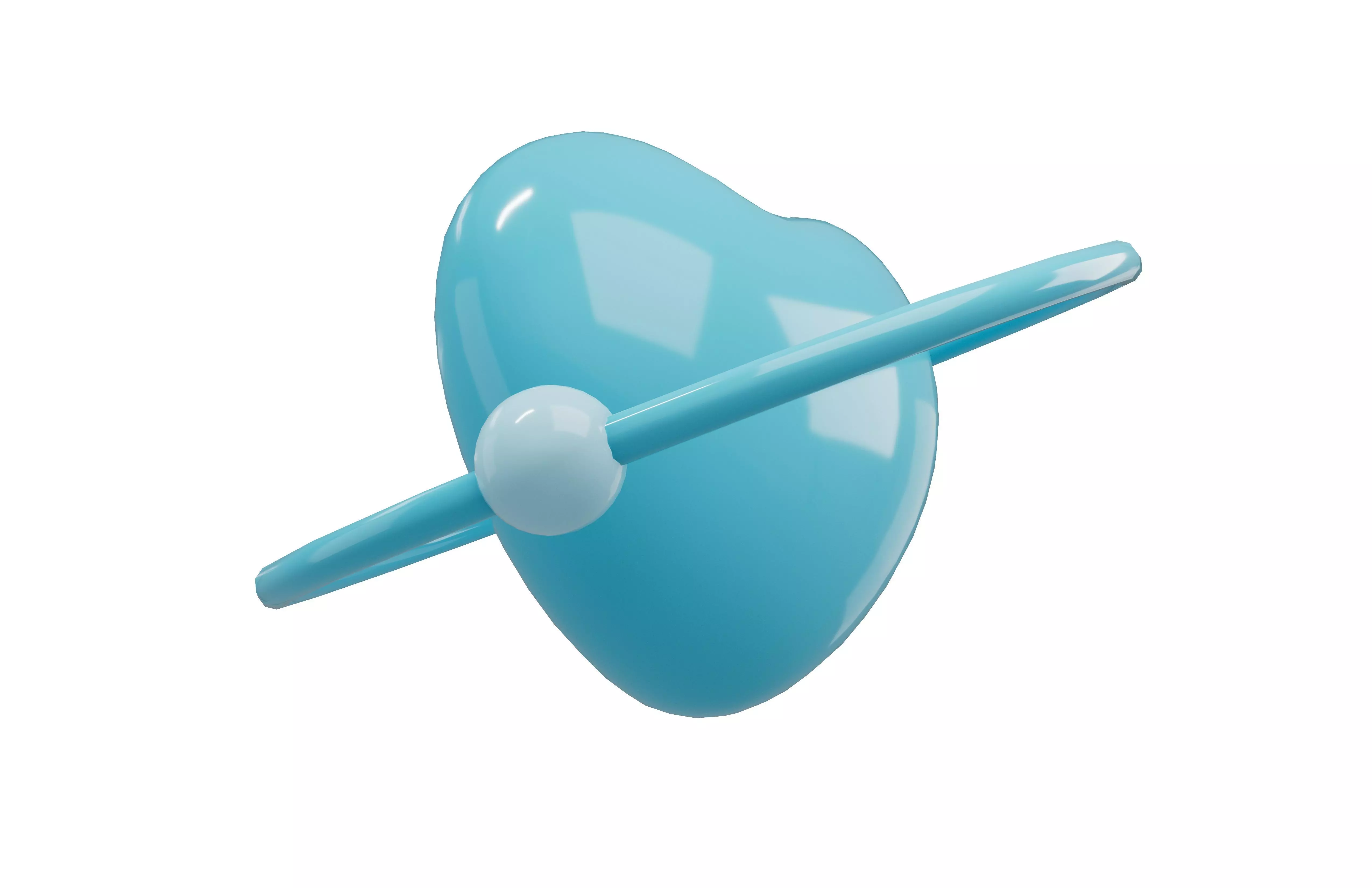 Heart Icon v2 002 Low-poly 3D model_3