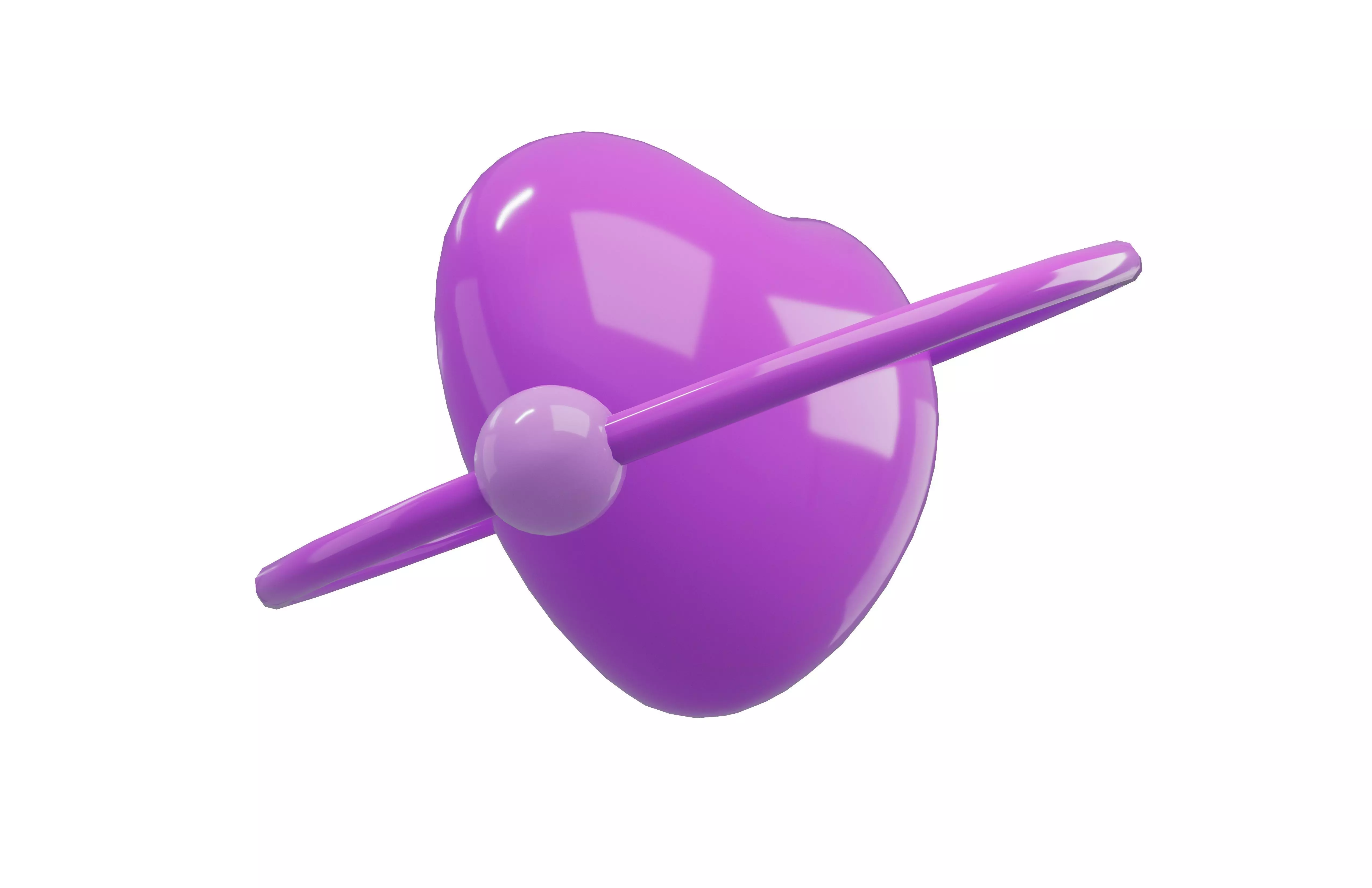 Heart Icon v2 003 Low-poly 3D model_1