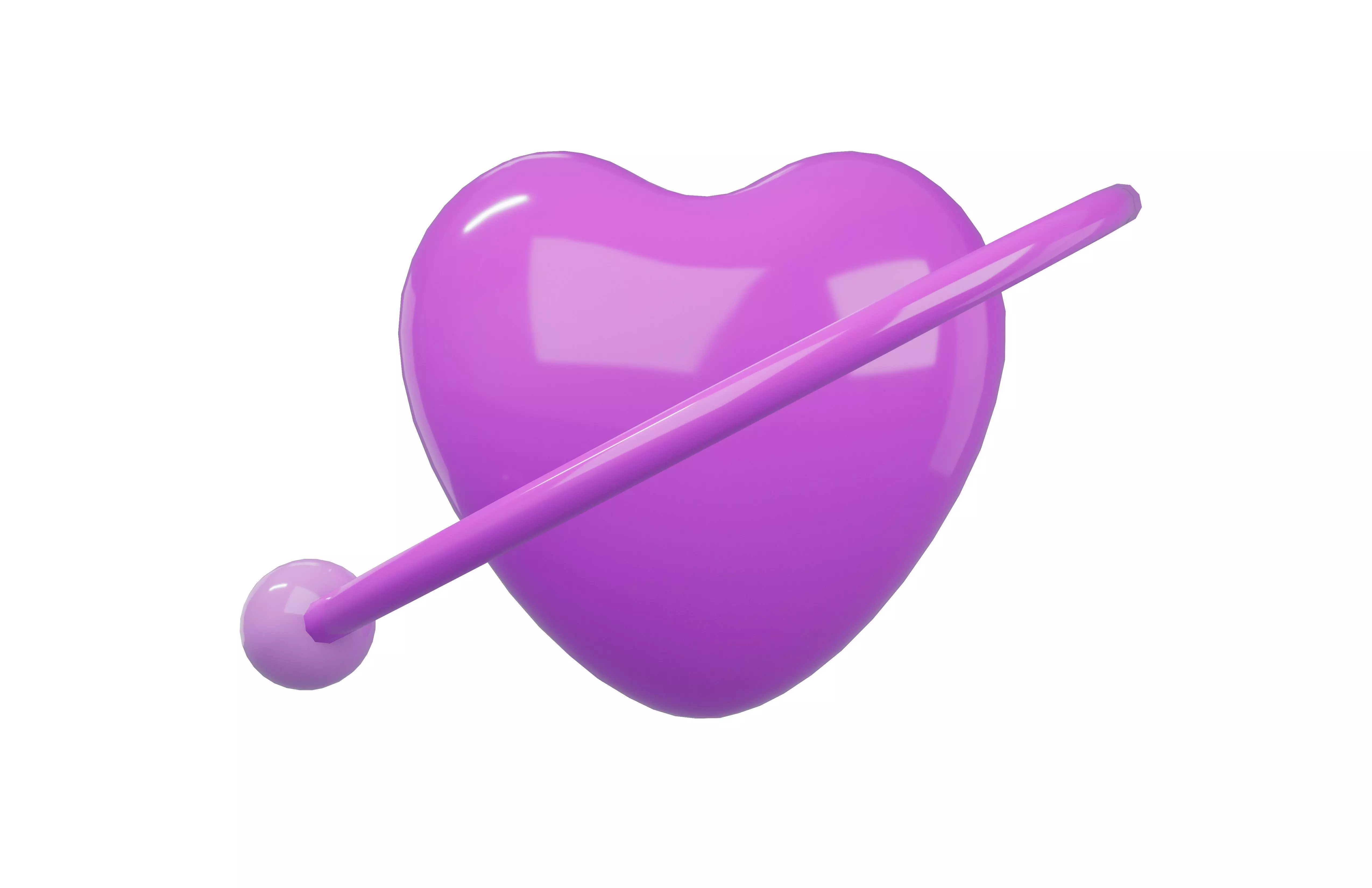 Heart Icon v2 003 Low-poly 3D model_2