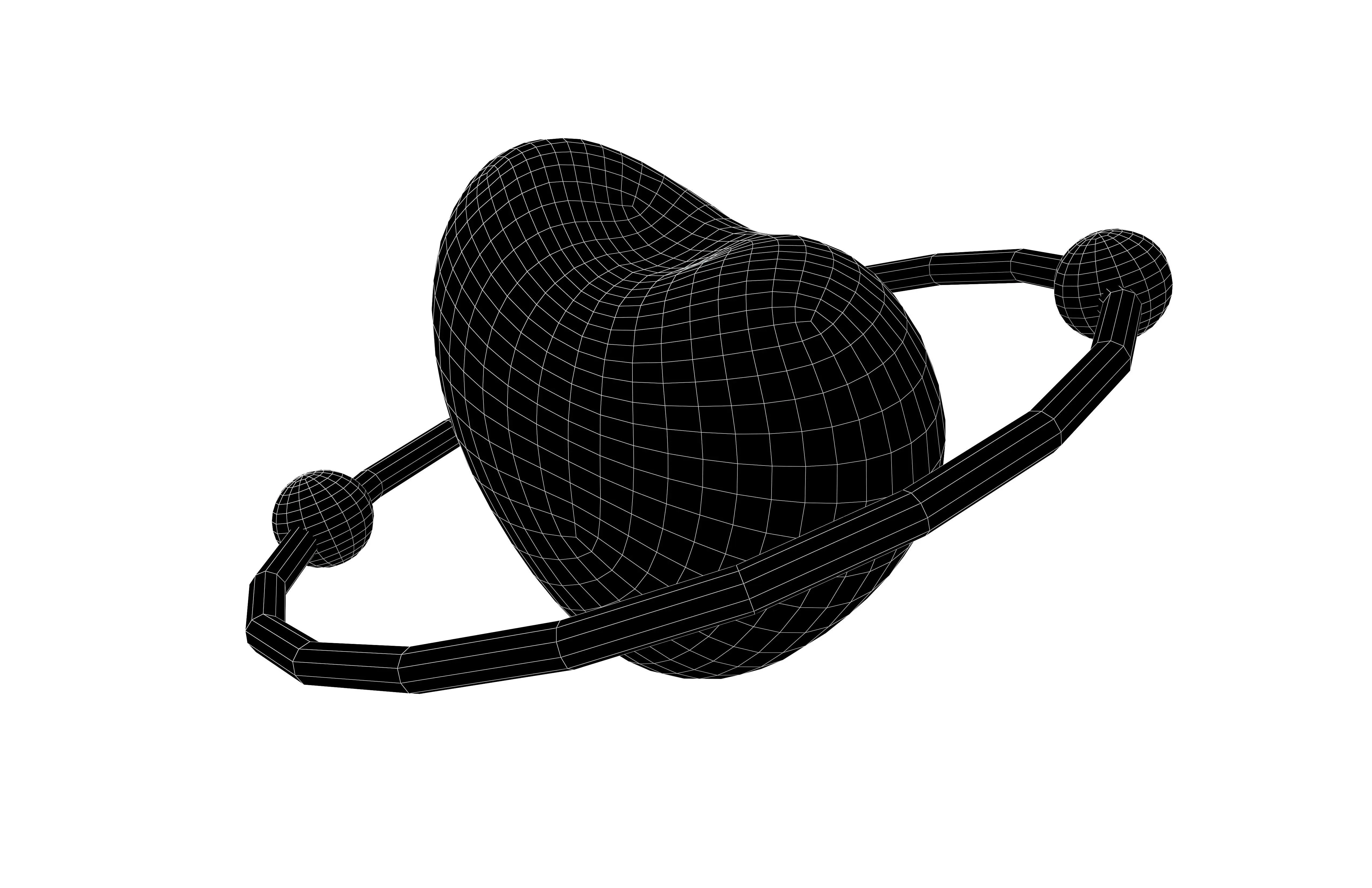 Heart Icon v2 003 Low-poly 3D model_6