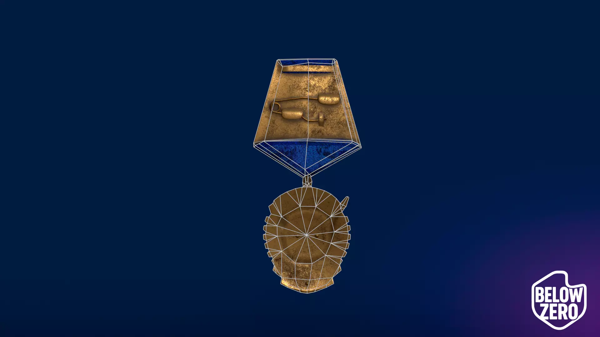 Soviet Military Medal Low-poly 3D model_5