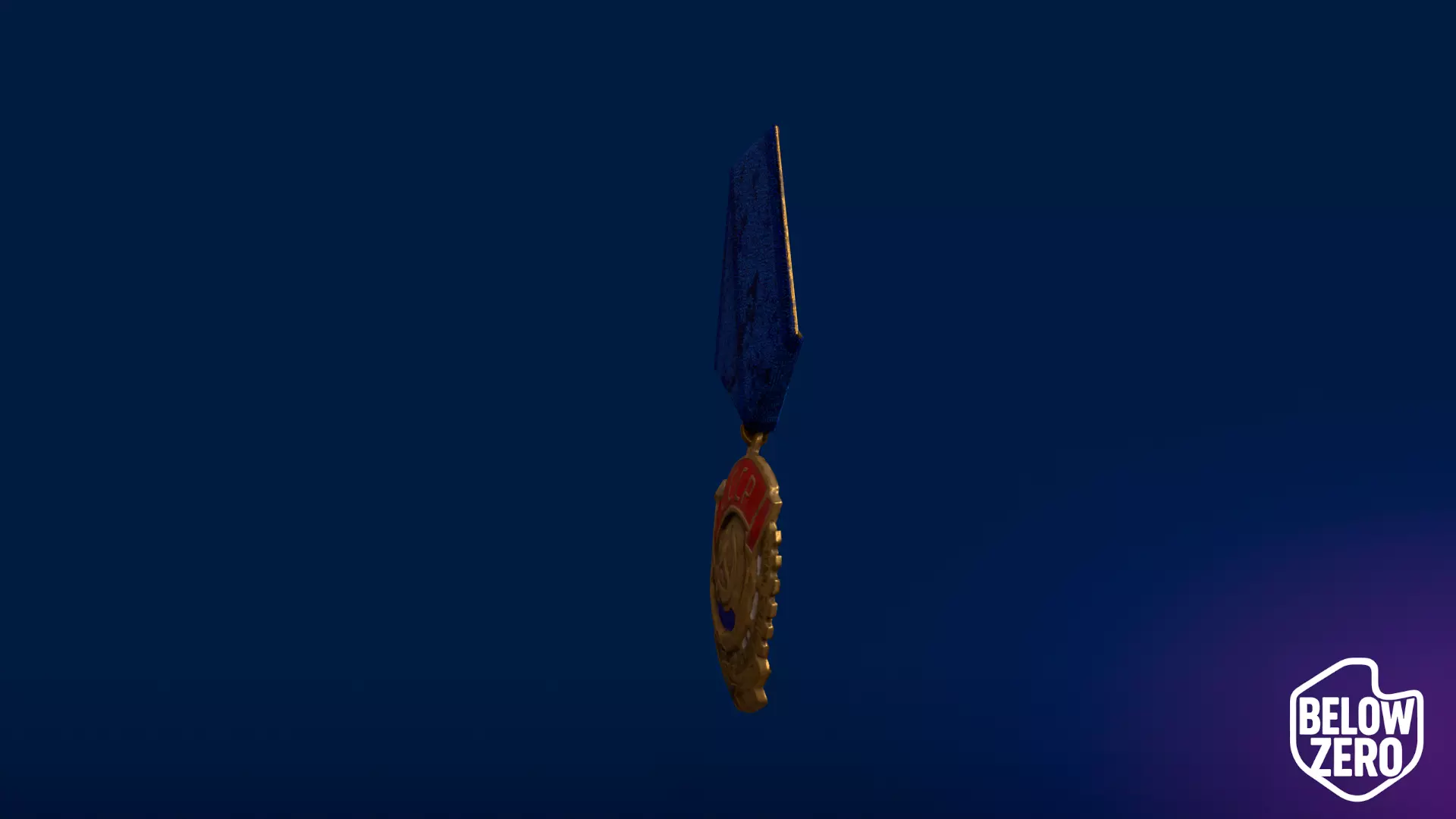 Soviet Military Medal Low-poly 3D model_1