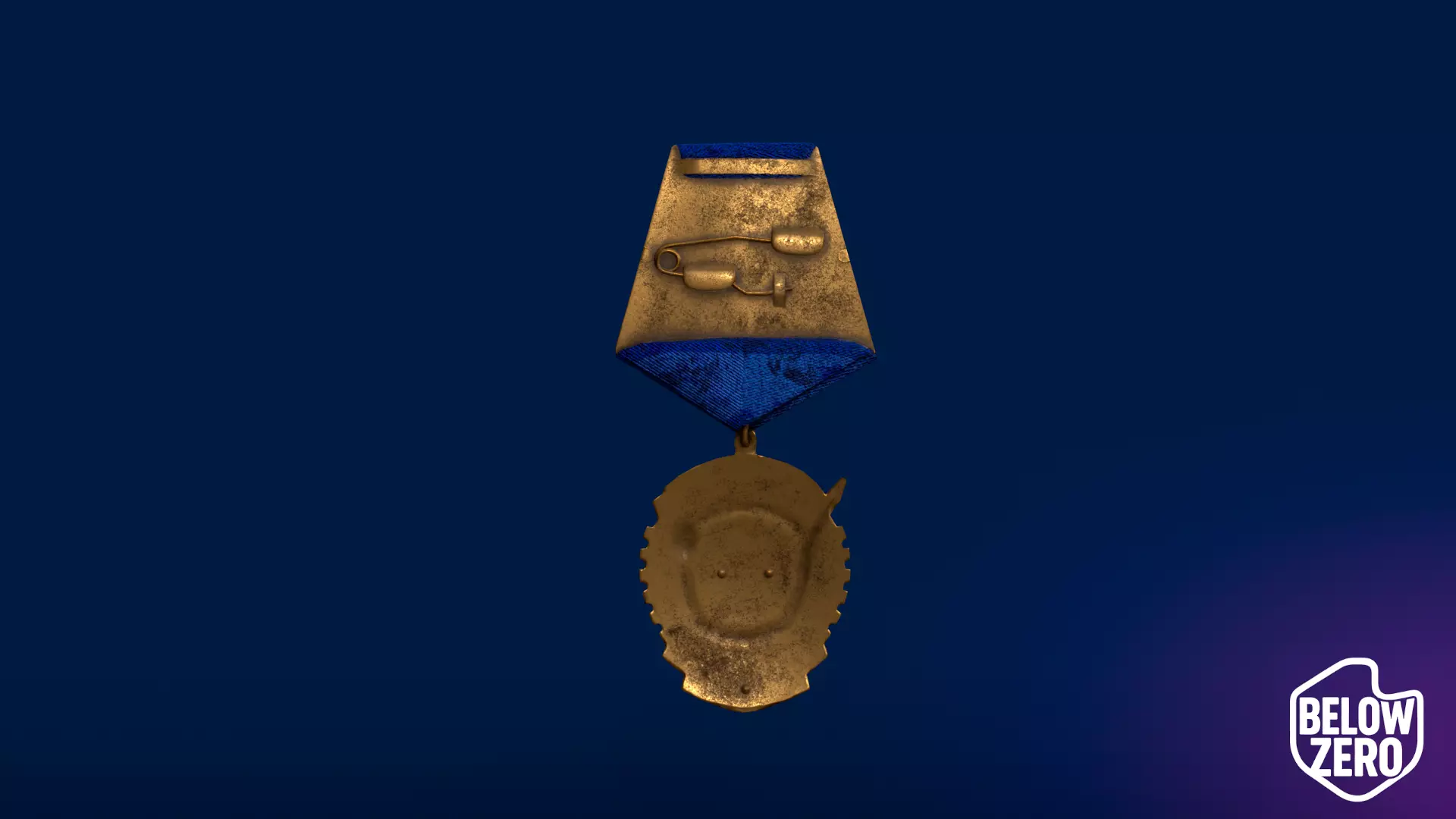 Soviet Military Medal Low-poly 3D model_2
