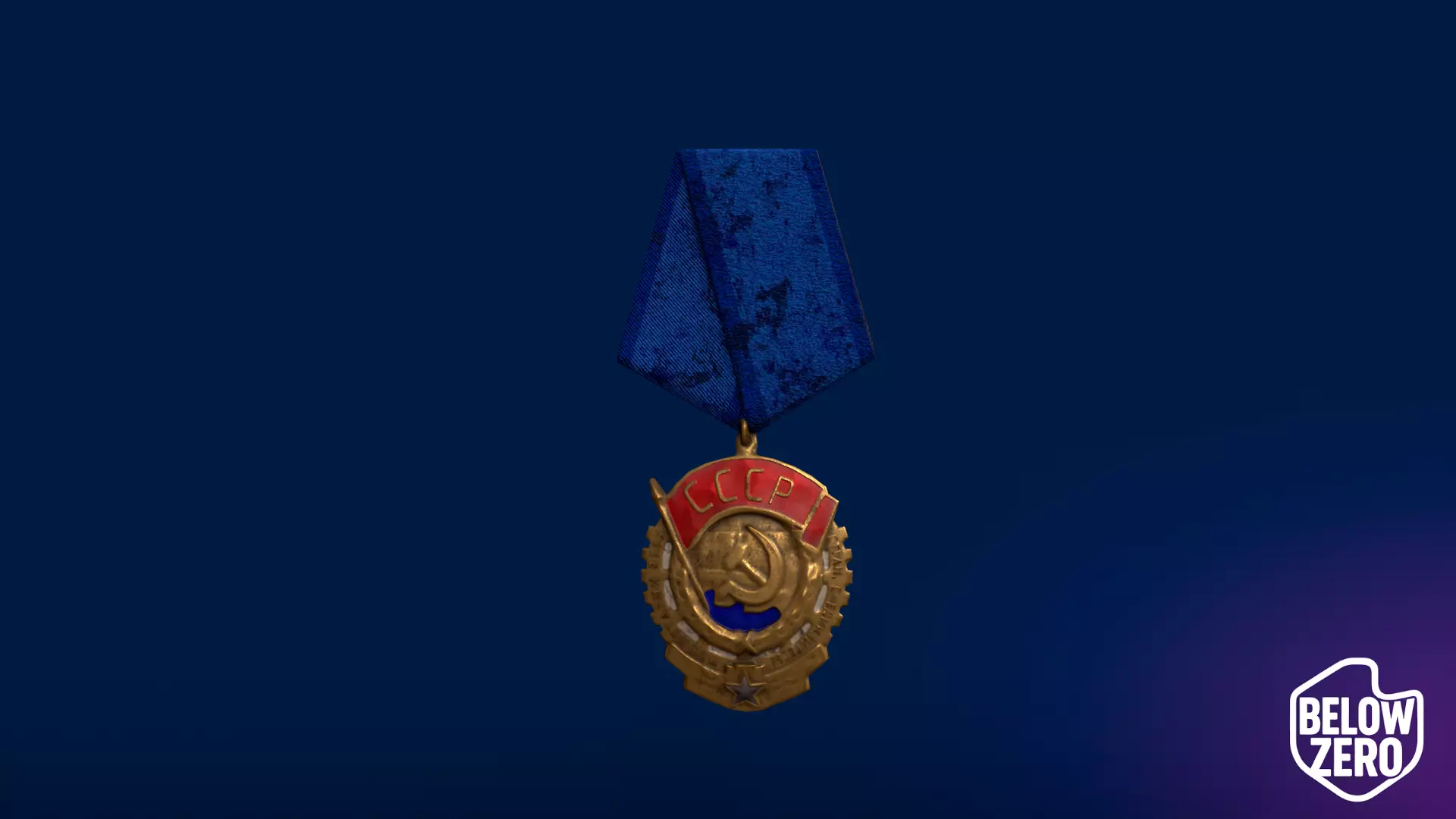 Soviet Military Medal Low-poly 3D model_0