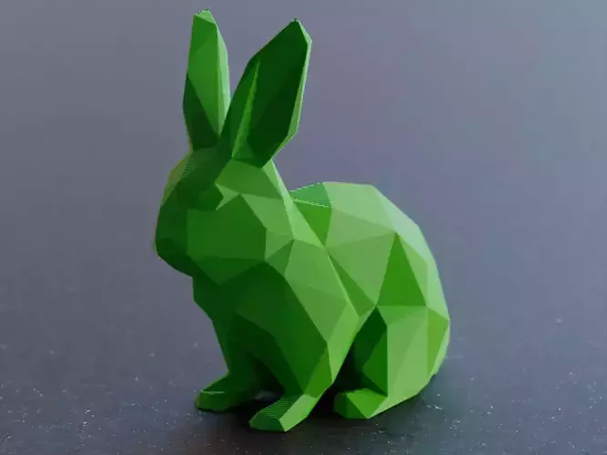 Low Poly Rabbit Sculpture 