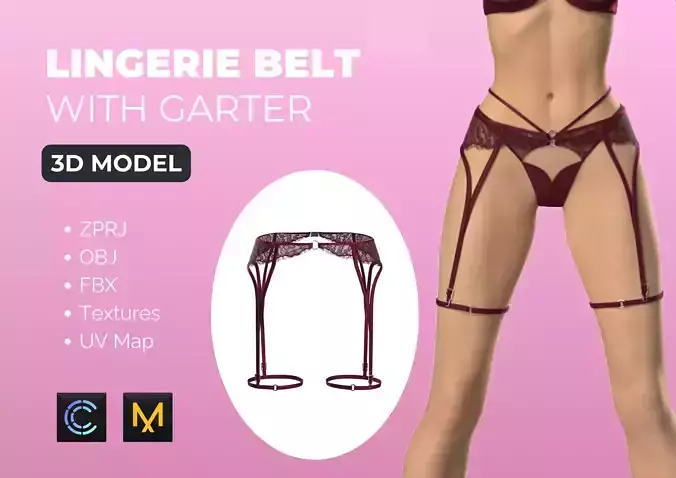 Women Lingerie Lace Garter Belt