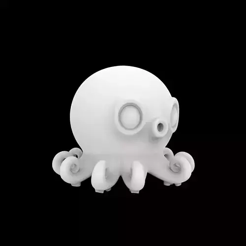 Cute Cartoon Octopus 3D Print Model