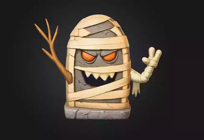 Mischievous Mummy Statue
