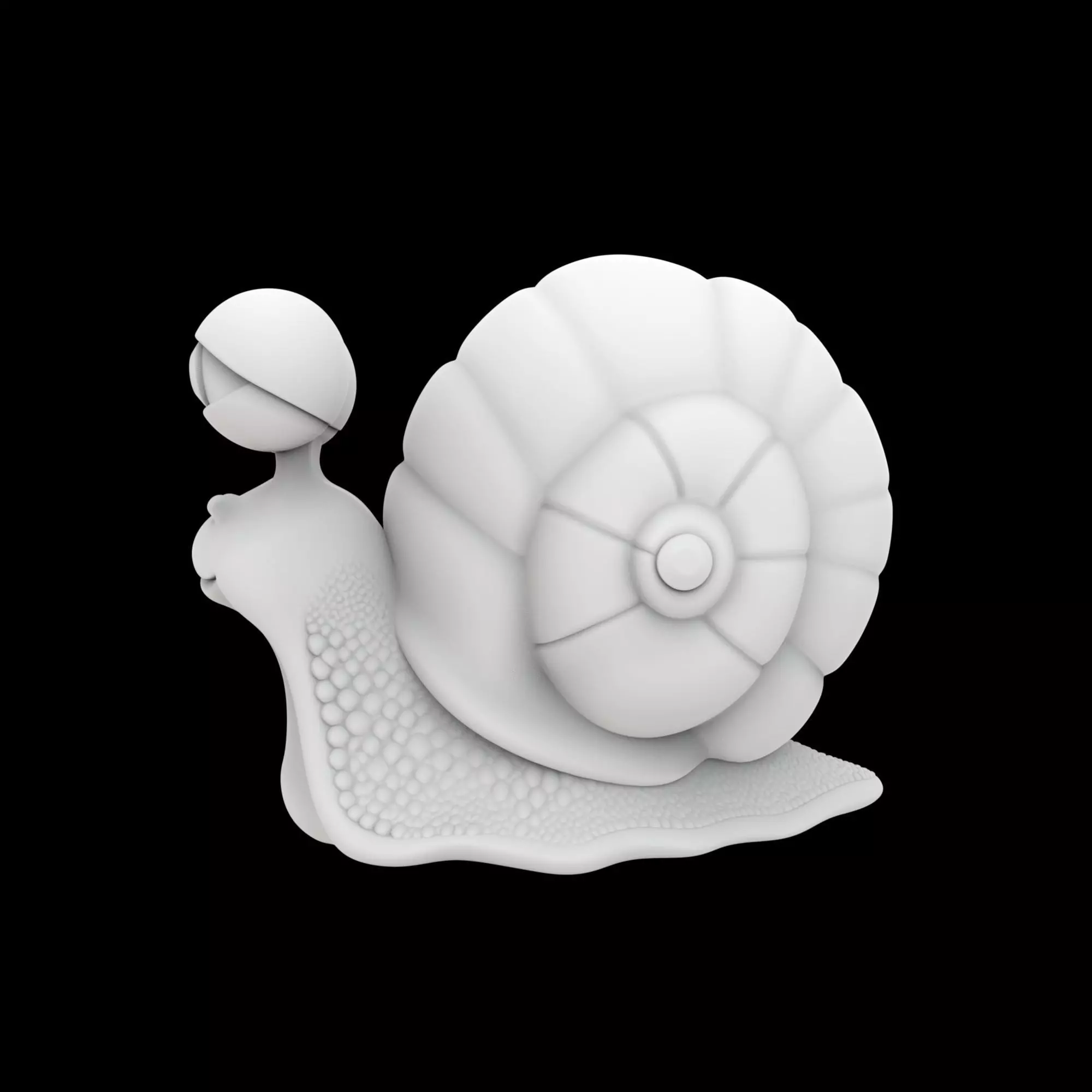 Cute Snail 3D Printable Model 3D print model_2