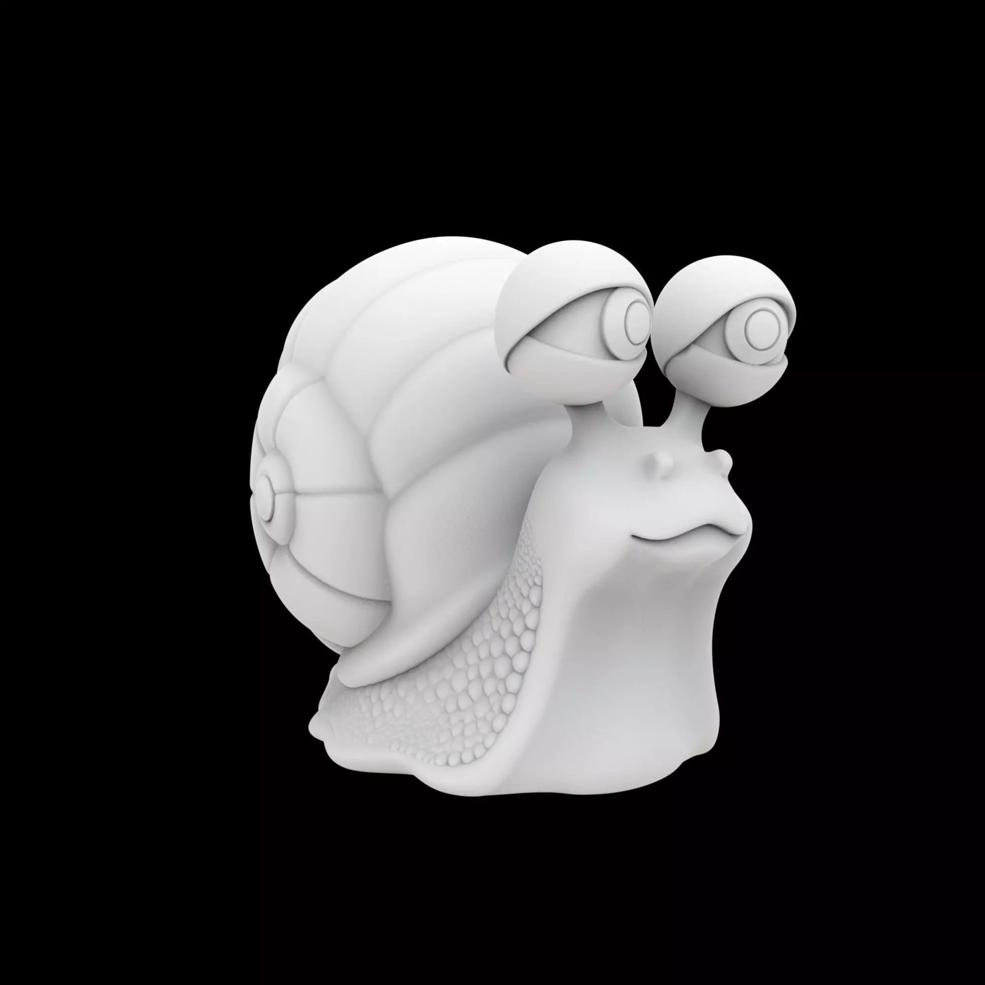 Cute Snail 3D Printable Model 3D print model_0