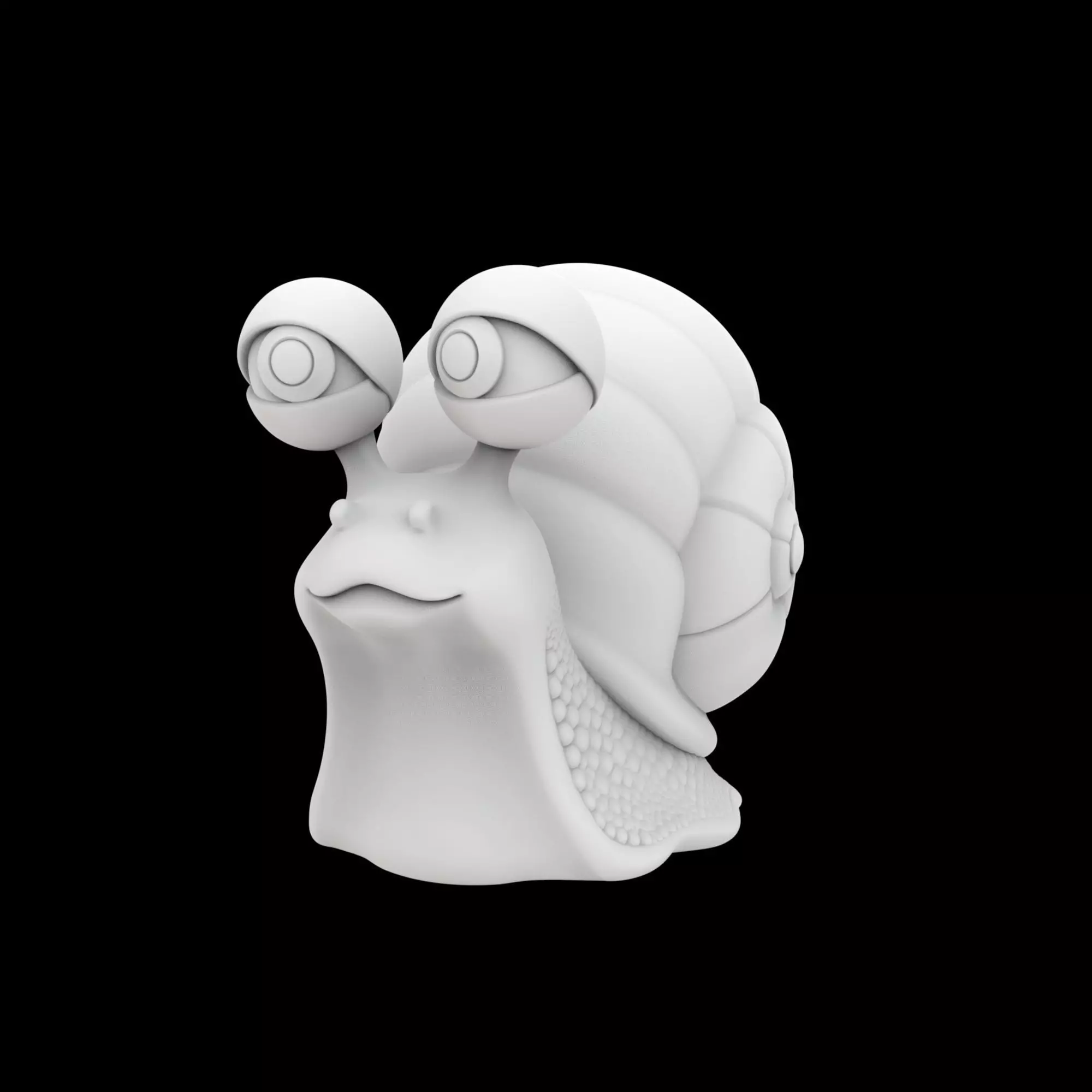 Cute Snail 3D Printable Model 3D print model_1