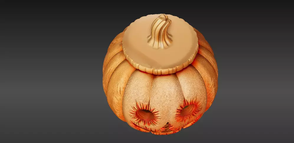 Ghost Pumpkin Lantern 3D Print Model Halloween Light Decor 3D print model_3