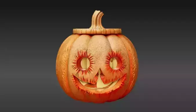 Ghost Pumpkin Lantern 3D Print Model Halloween Light Decor 3D print model