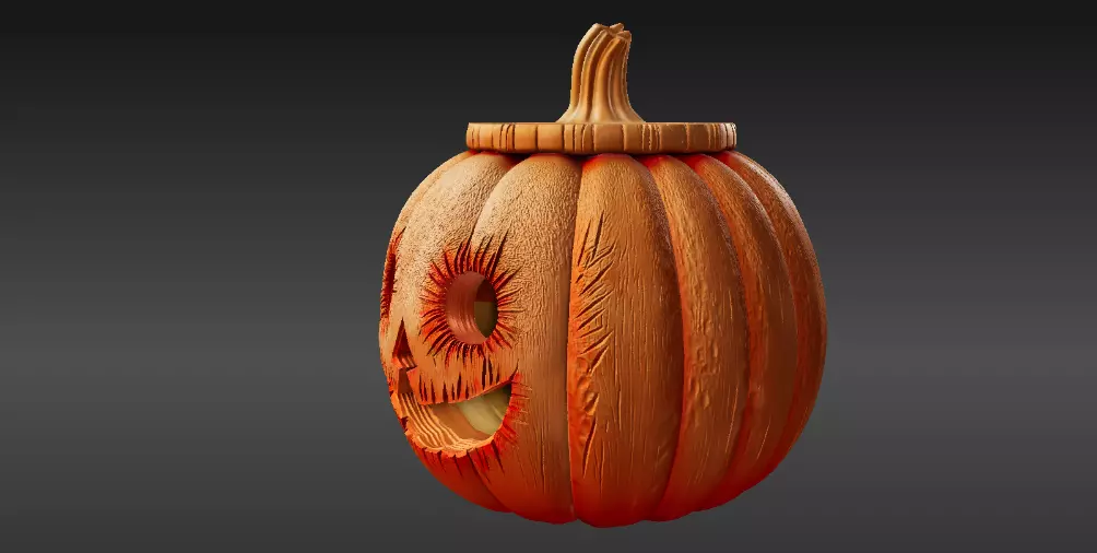 Ghost Pumpkin Lantern 3D Print Model Halloween Light Decor 3D print model_4