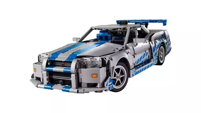 TwindBricks3D - 42210 - 2 Fast 2 Furious Nissan Skyline GT-R  3D print model