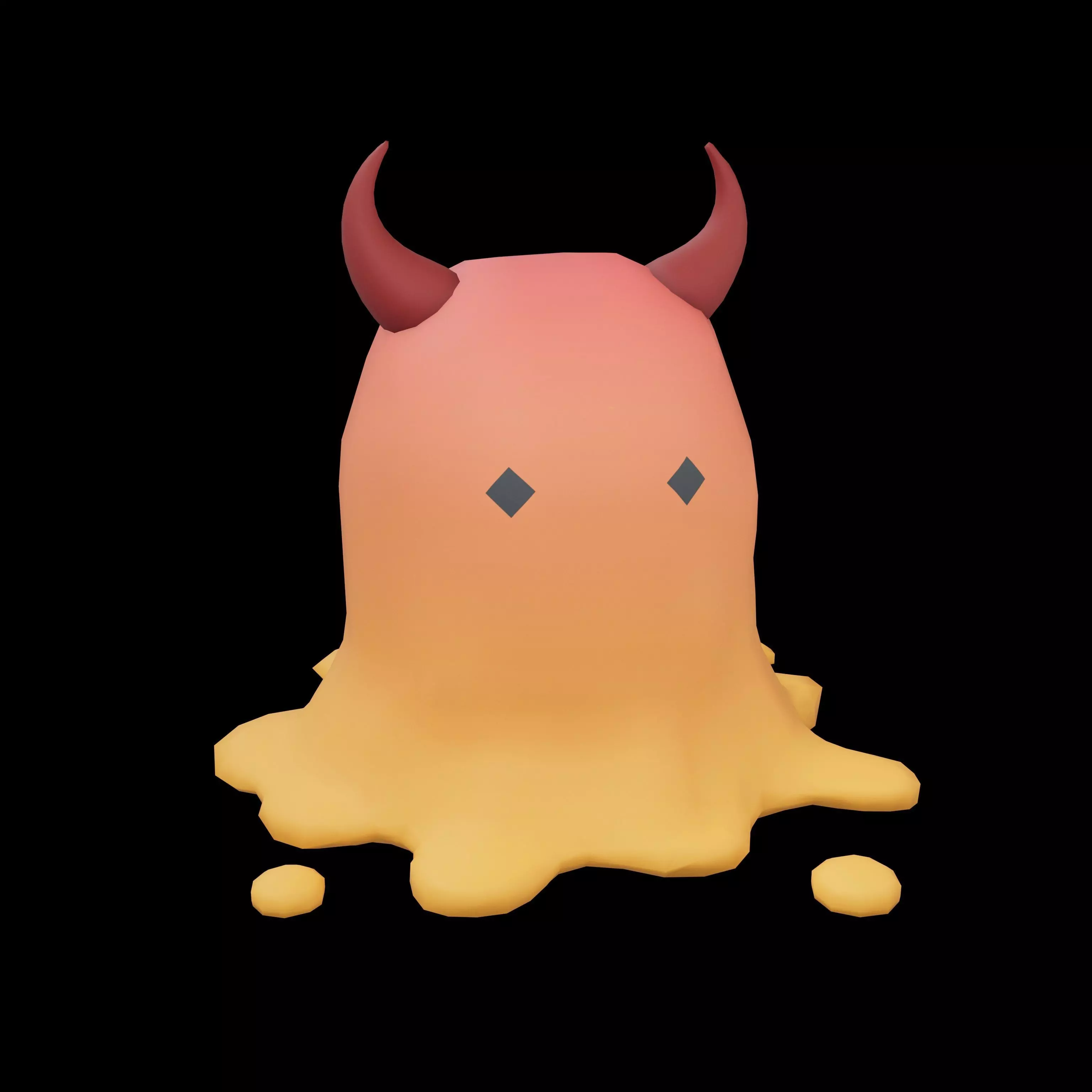 Lowpoly Devil Slime v1 003 Low-poly 3D model_0
