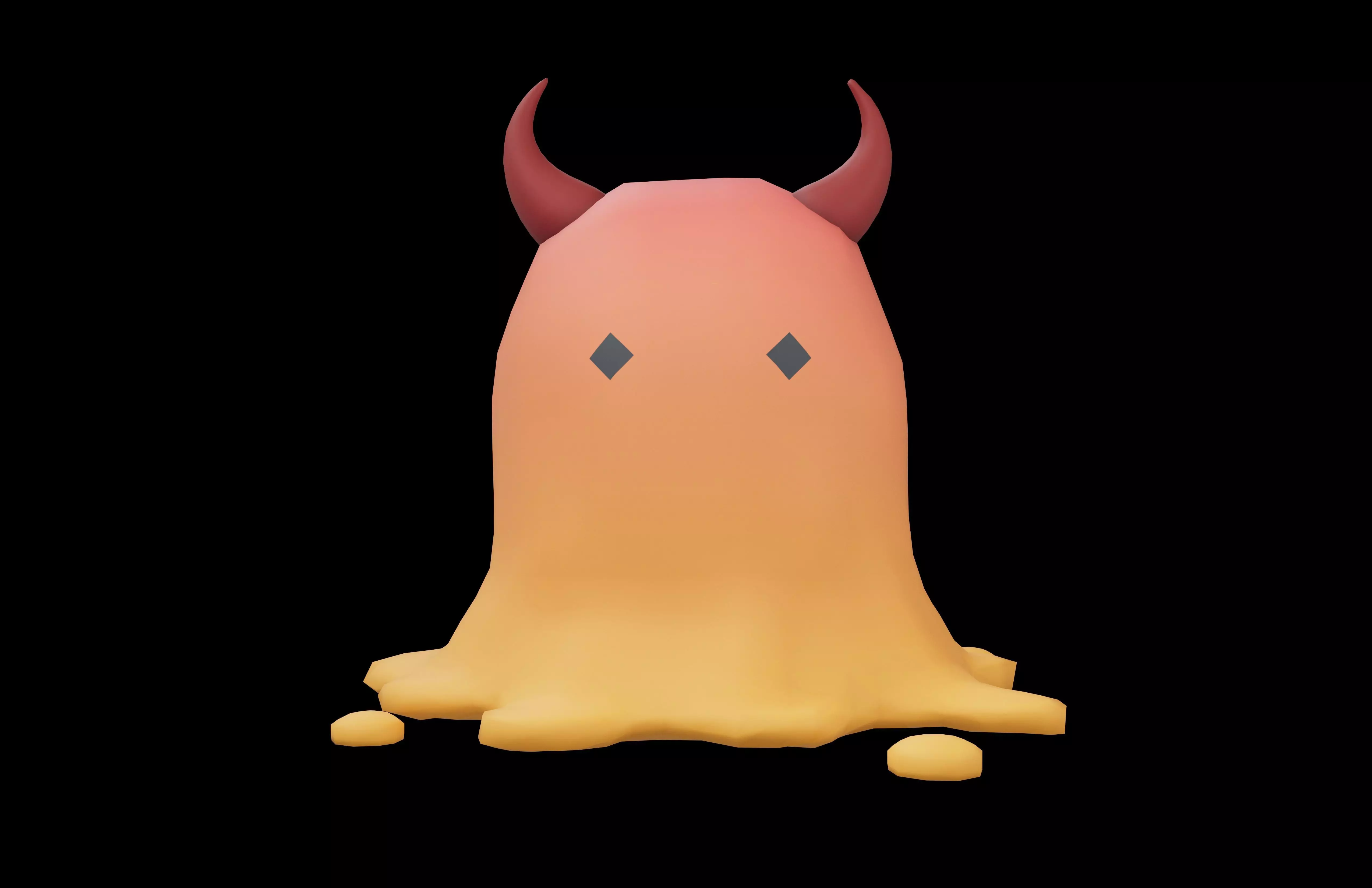 Lowpoly Devil Slime v1 003 Low-poly 3D model_1