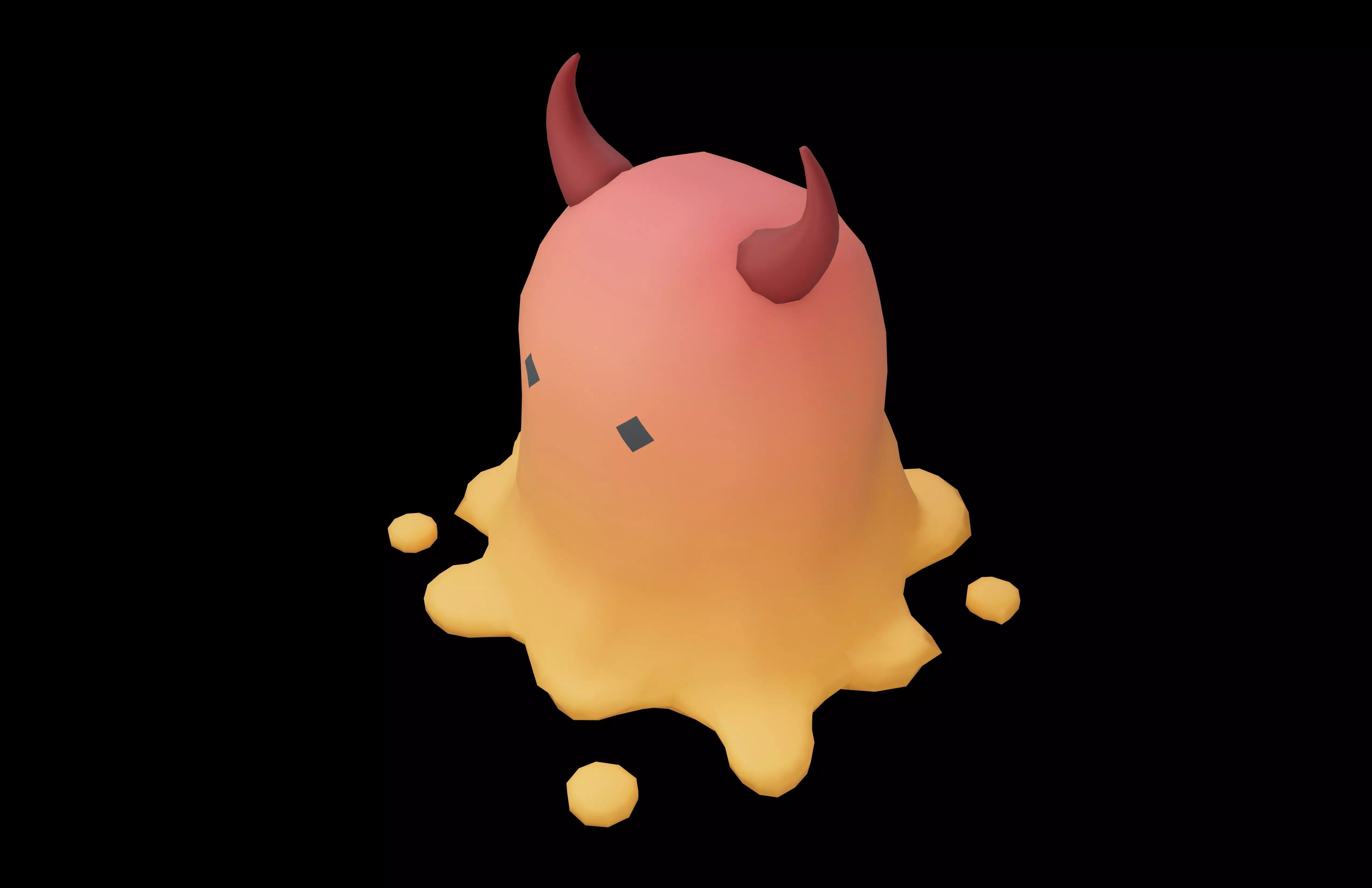 Lowpoly Devil Slime v1 003 Low-poly 3D model_2