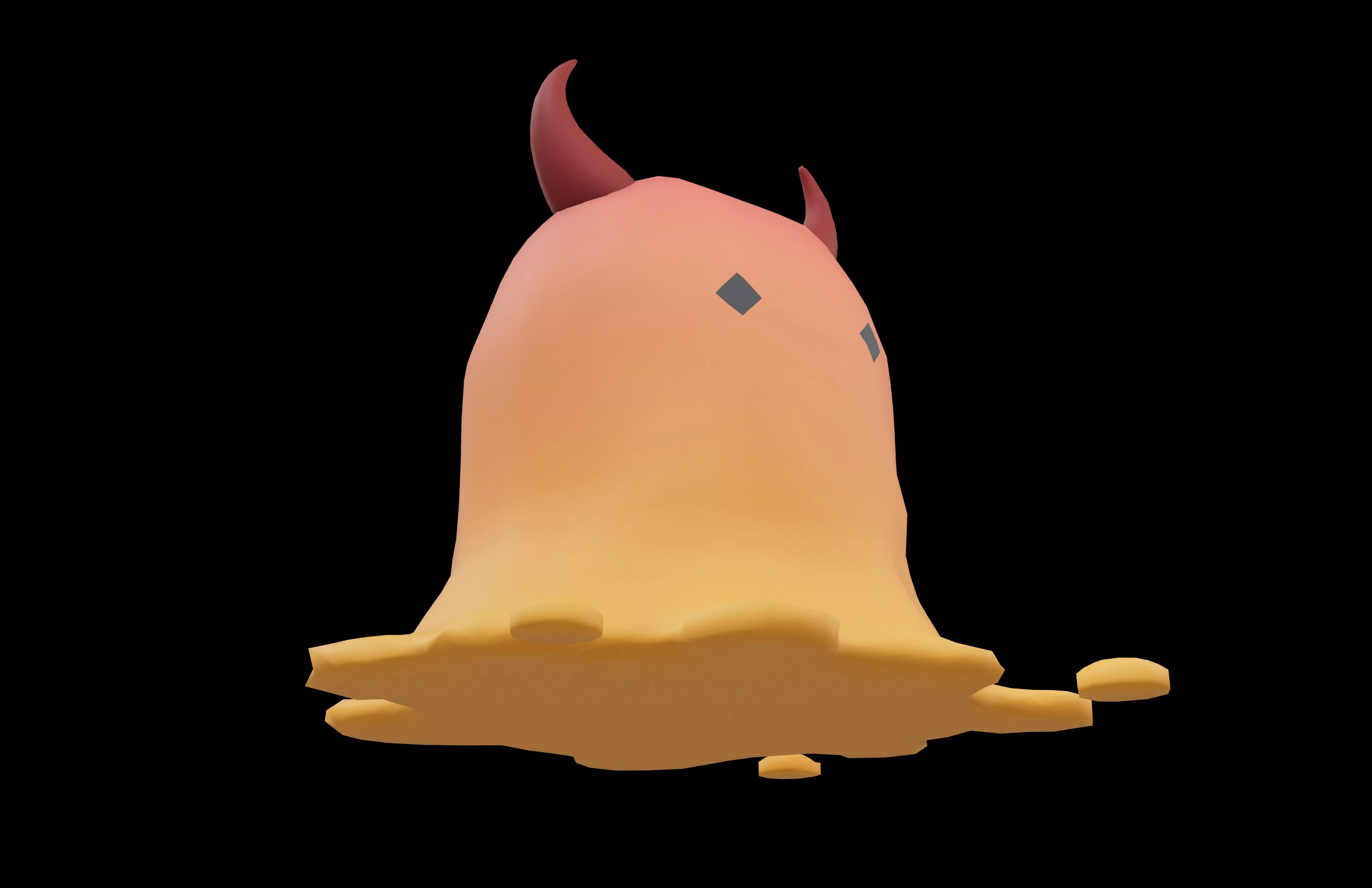 Lowpoly Devil Slime v1 003 Low-poly 3D model_3