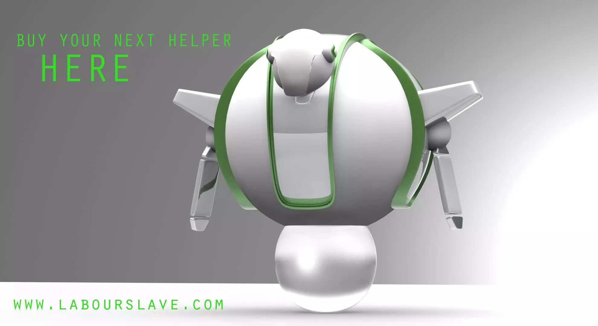 HELPER futuristic robot Free 3D model