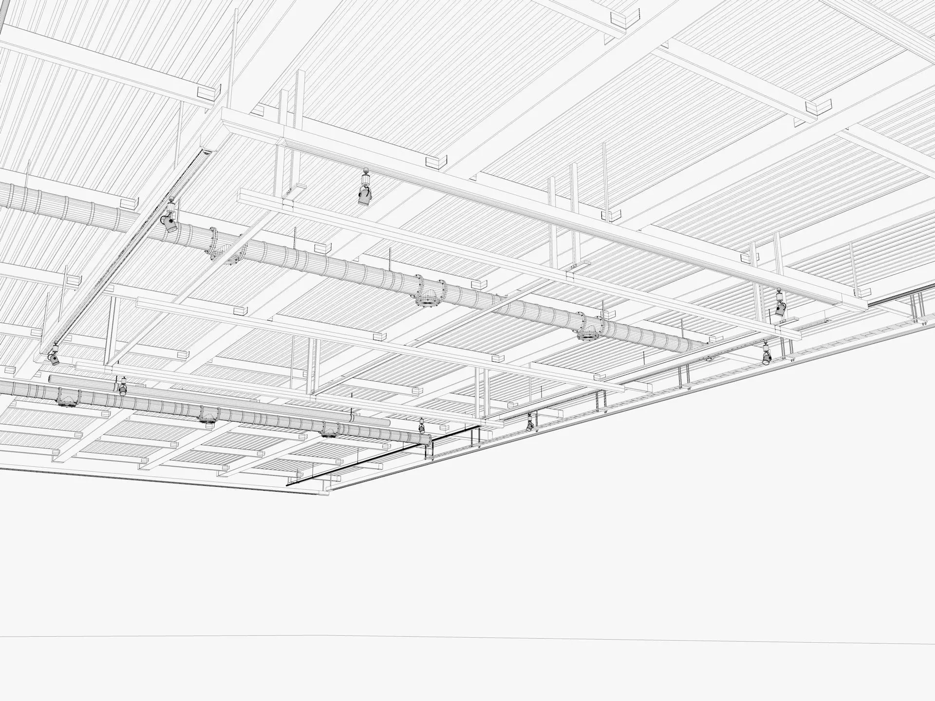 Ceiling Ventilation Pipes 20 3D model_7