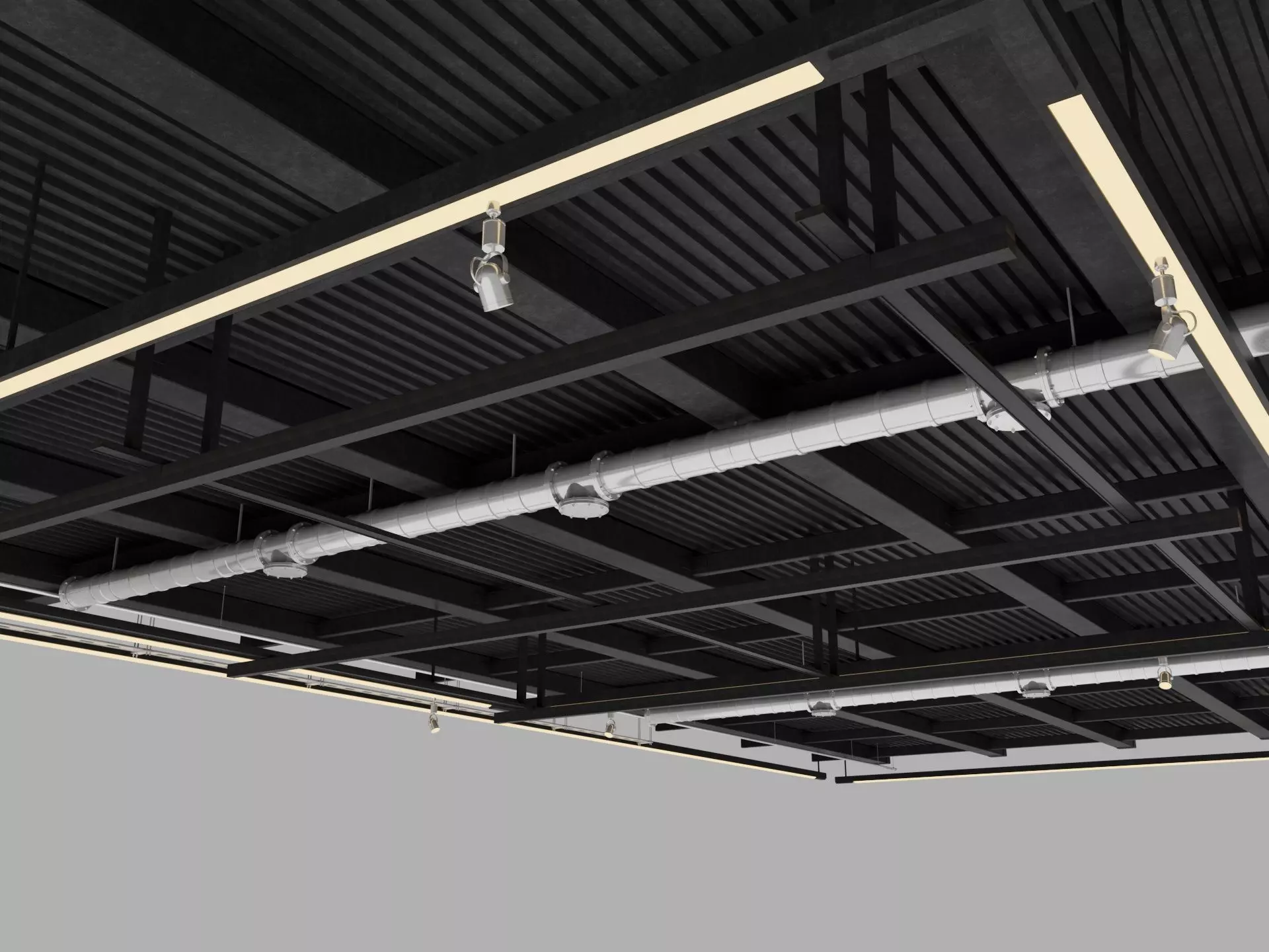 Ceiling Ventilation Pipes 20 3D model_4