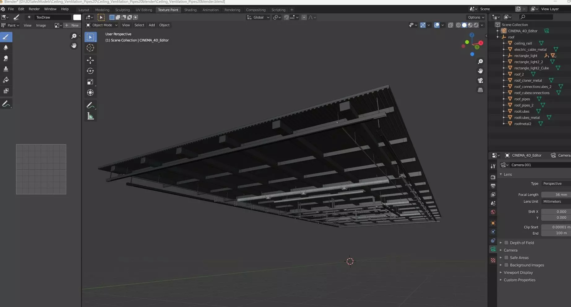 Ceiling Ventilation Pipes 20 3D model_12