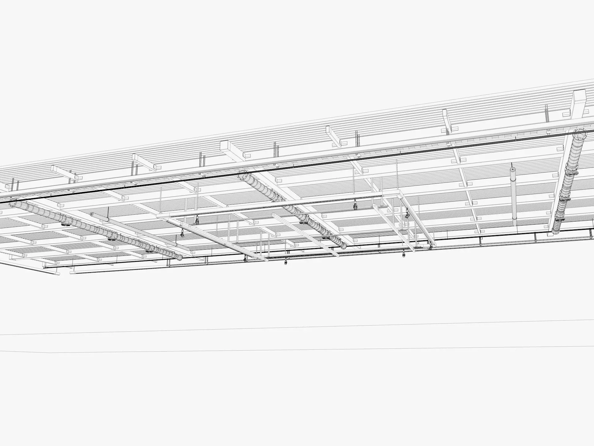 Ceiling Ventilation Pipes 20 3D model_11