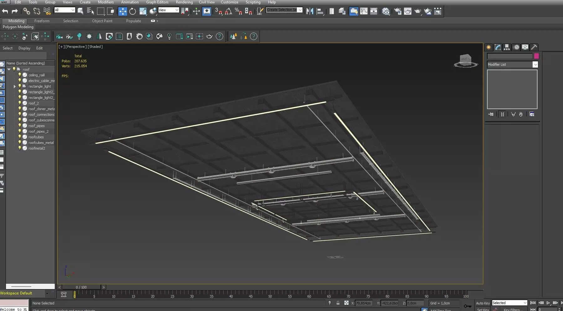 Ceiling Ventilation Pipes 20 3D model_14
