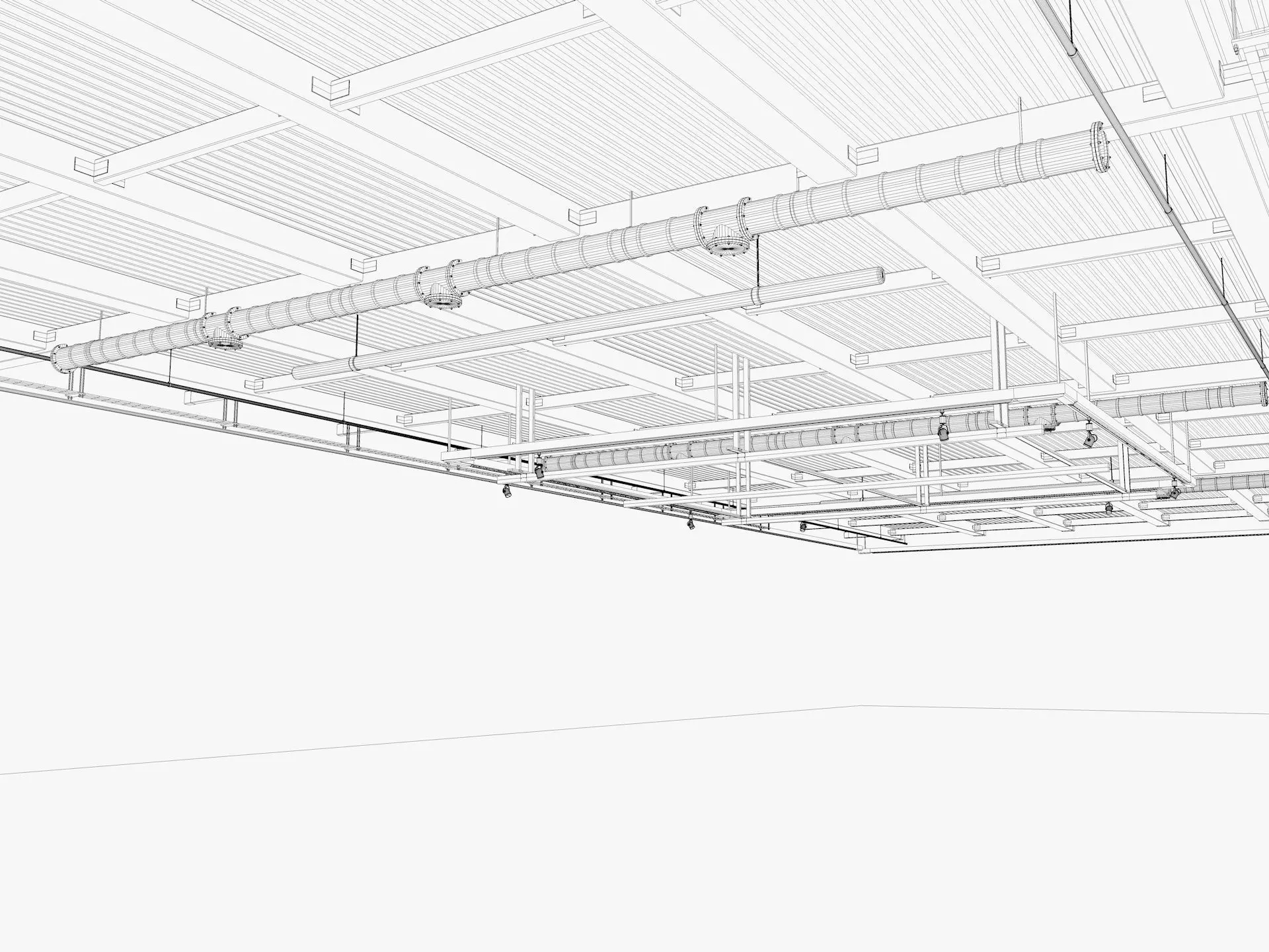 Ceiling Ventilation Pipes 20 3D model_9