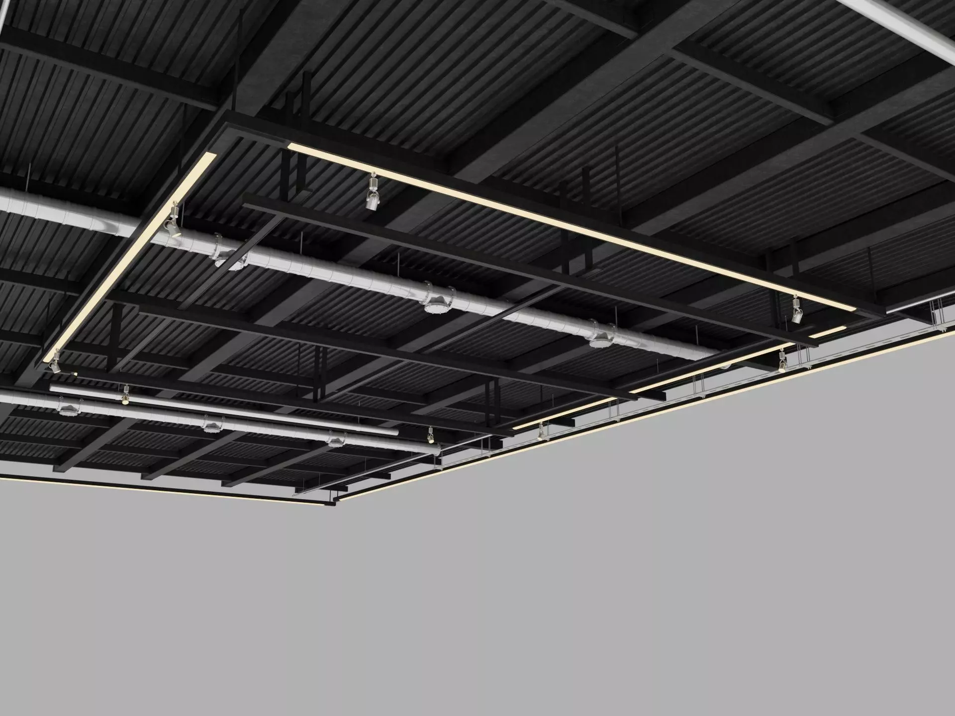 Ceiling Ventilation Pipes 20 3D model_1