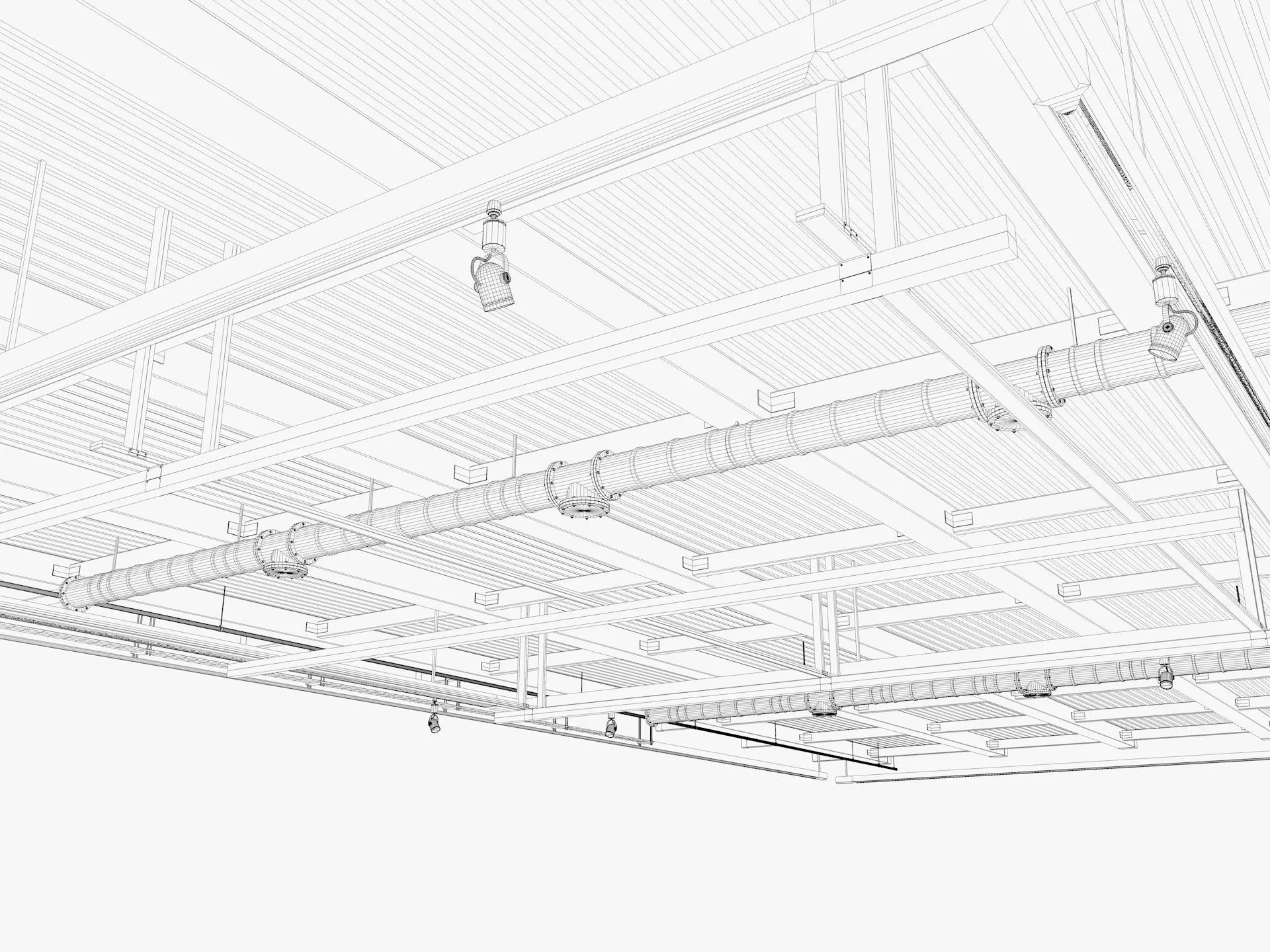 Ceiling Ventilation Pipes 20 3D model_10
