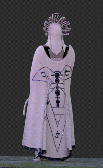 Sorceress goddess of stars 3D model_2