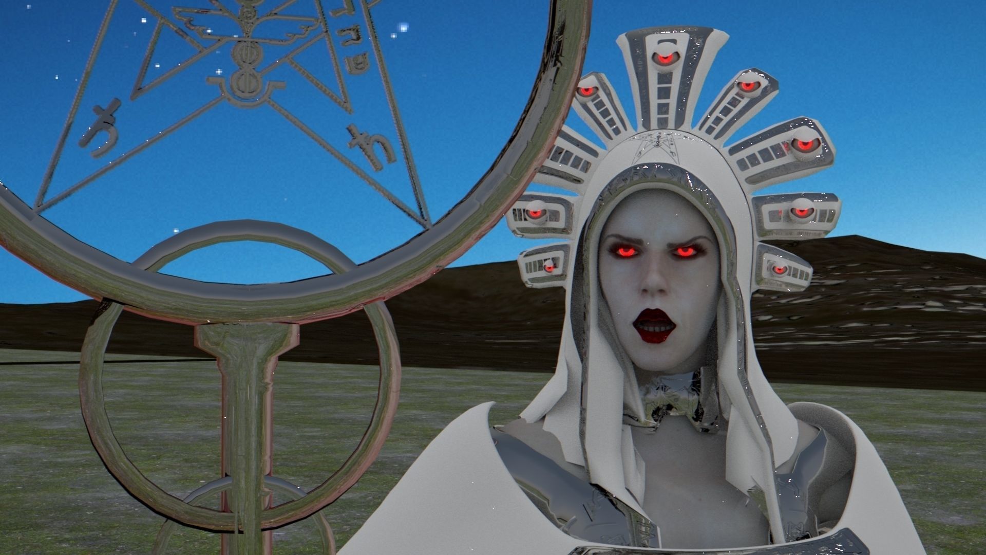 Sorceress goddess of stars 3D model_5