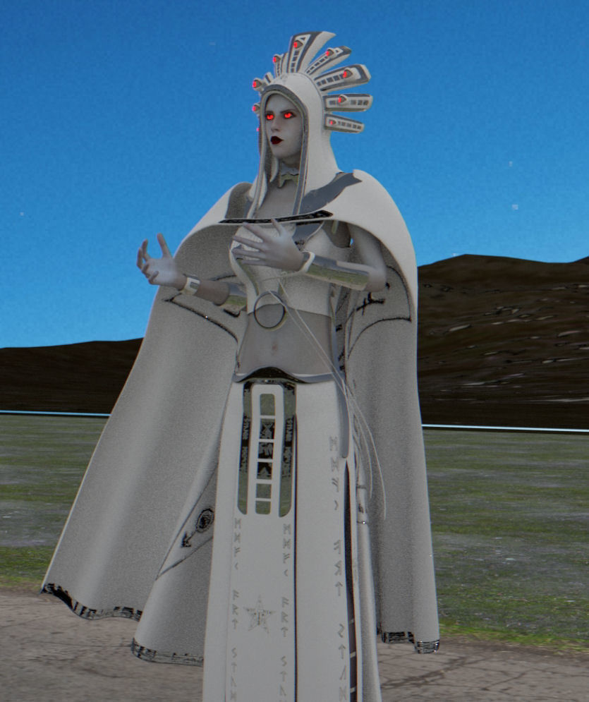 Sorceress goddess of stars 3D model_1