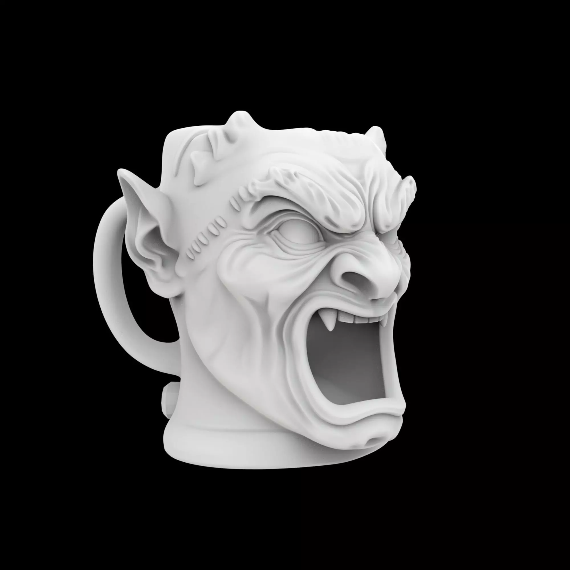 Gargoyle Cup Pot 3D Printable Model 3D print model