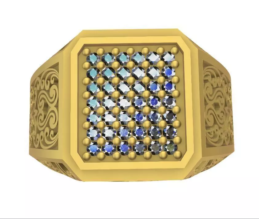 classic ring men model c 3D print model_2