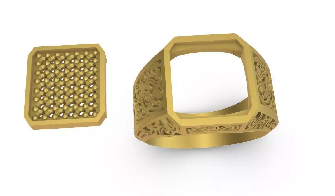 classic ring men model c 3D print model_8