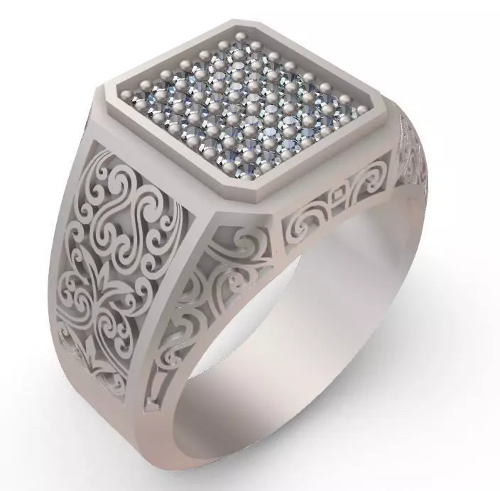 classic ring men model c 3D print model_1