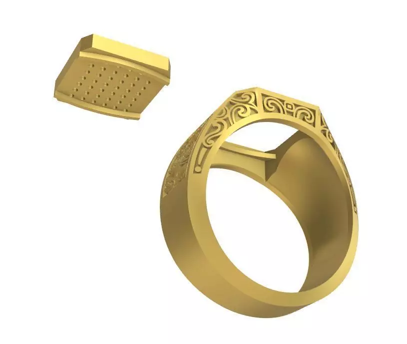 classic ring men model c 3D print model_9