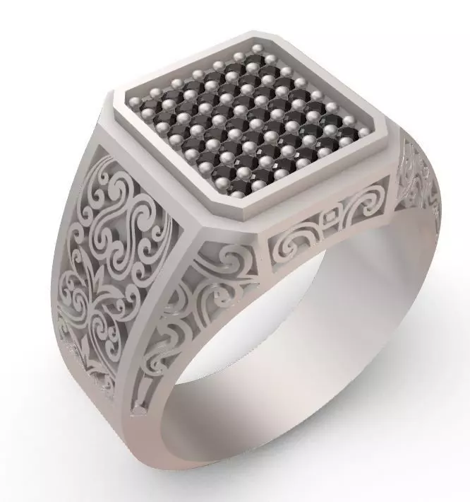 classic ring men model c 3D print model_10