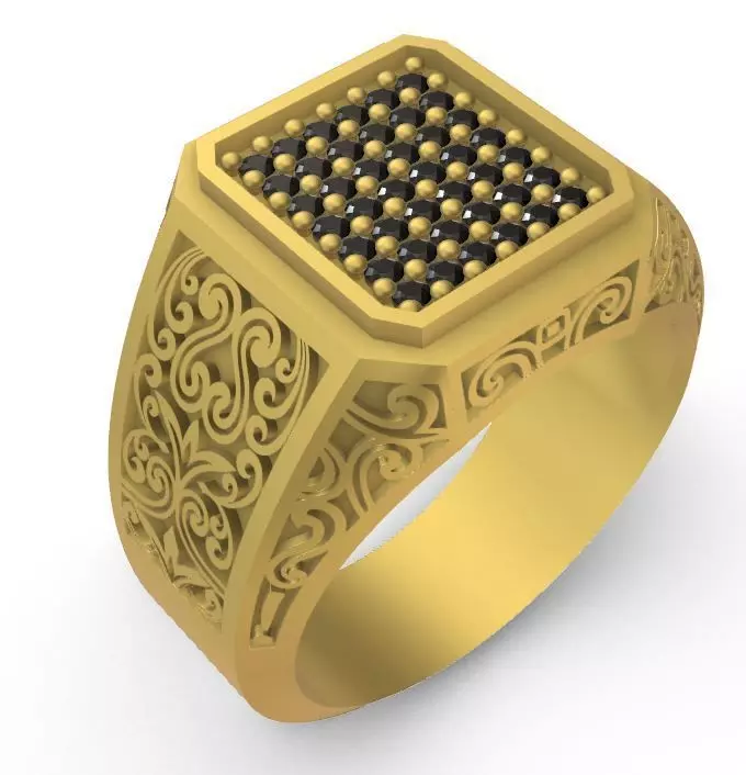 classic ring men model c 3D print model_3