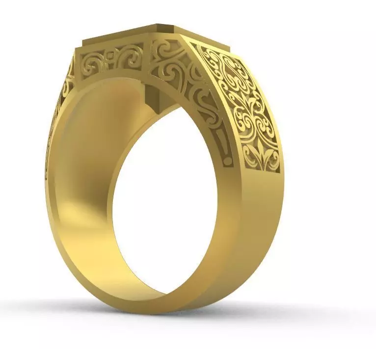classic ring men model c 3D print model_5
