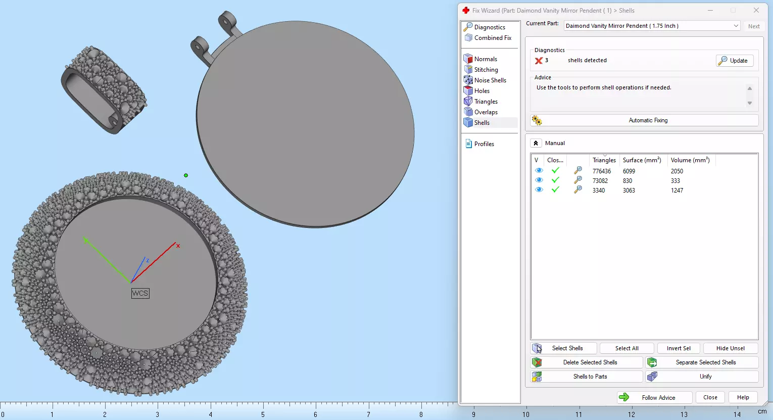 Custom RIP Memory Pictuer Pendant - Mosaic diamond Necklace  3D print model_17